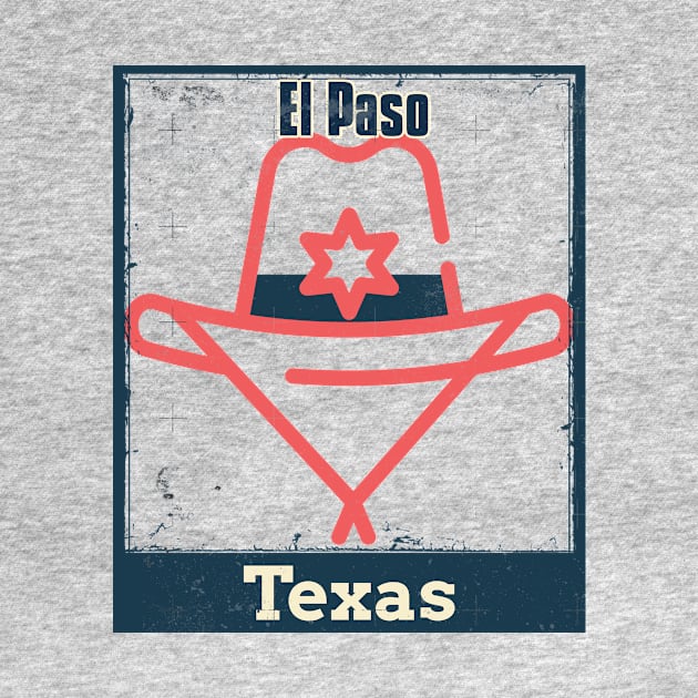 El Paso, Texas – Cowboy Hat with Star Badge by Urban Gypsy Designs